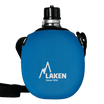 Cantimplora de aluminio de 1 litro con funda de neopreno azul