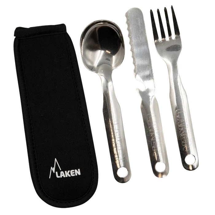 Set de Couverts en Acier Inoxydable avec Housse en Néoprène