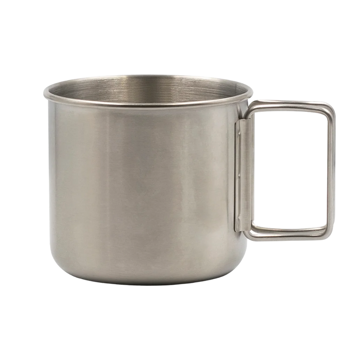 Tasse en Acier Inoxydable avec Poignées Rabattables