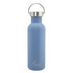 Botella de acero BASIC STEEL azul de 0,75 litros con tapón VINTAGE