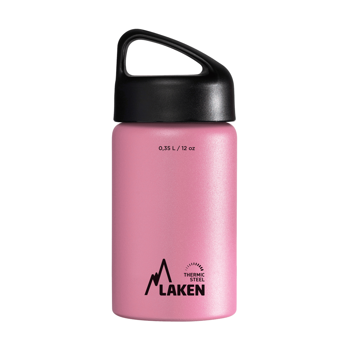 Botella térmica de acero rosa de 0,35 litros con tapón CLASSIC