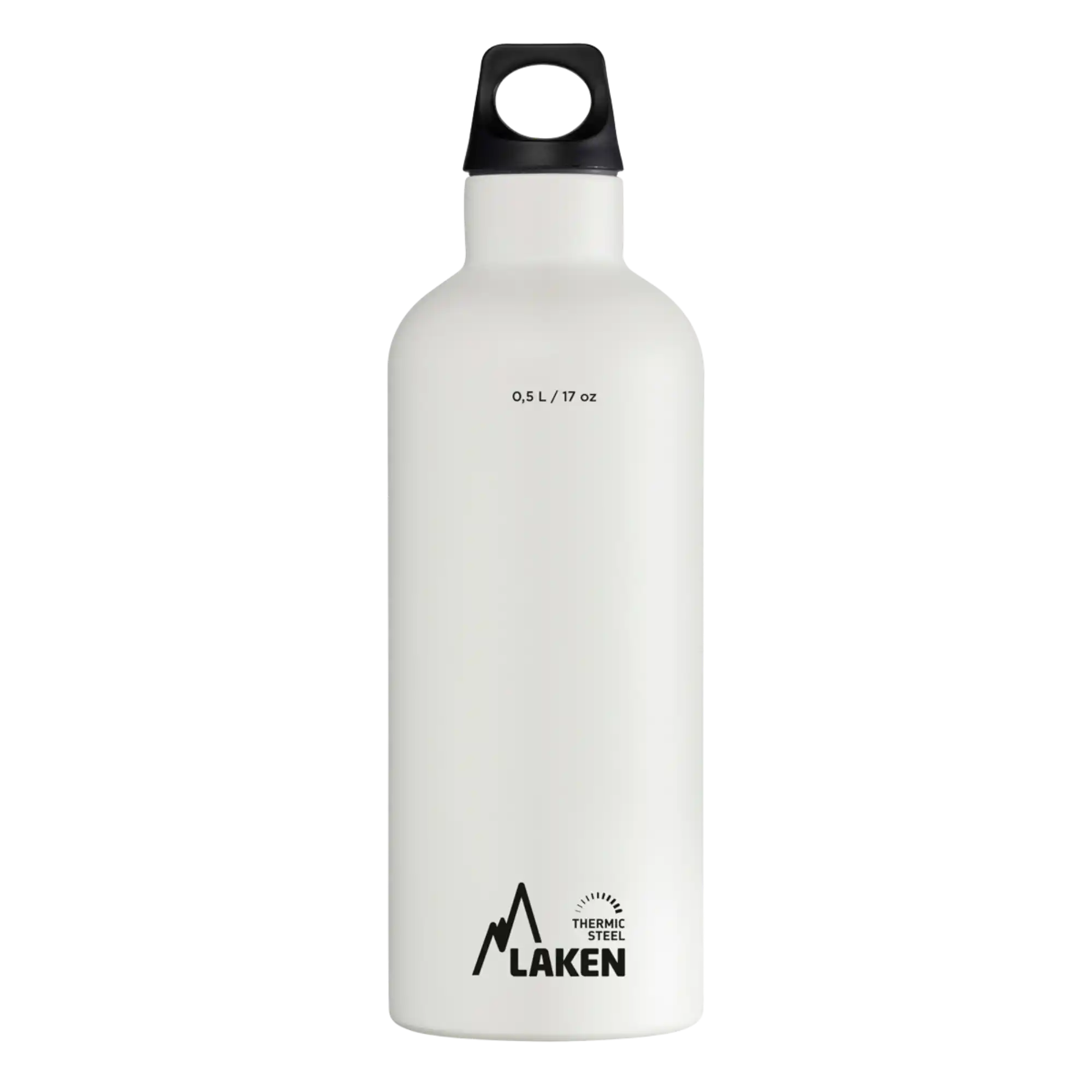 Botella térmica de acero blanca de 0,5 litros con tapón FUTURA