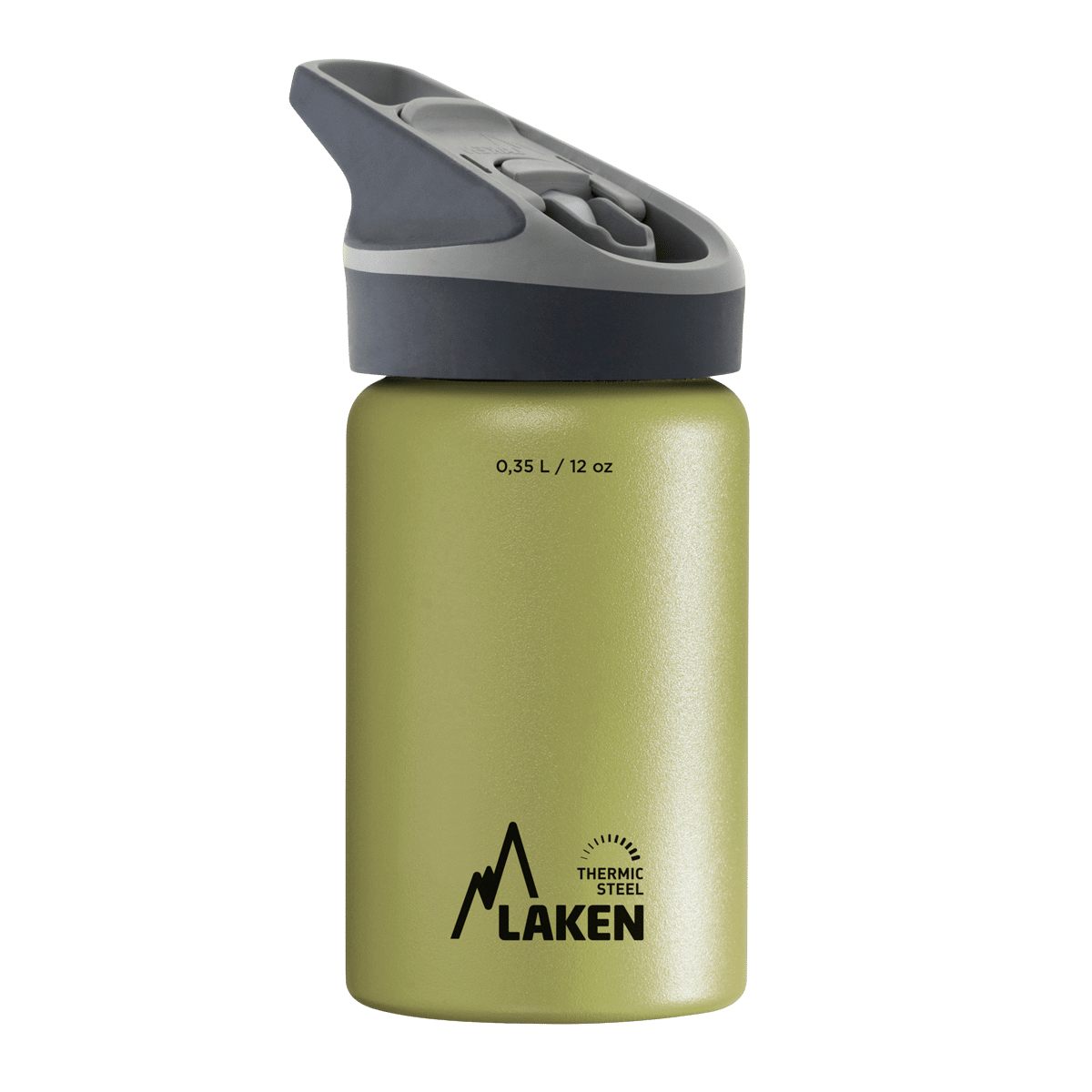 Botella térmica de acero caqui de 0,35 litros con tapón JANNU