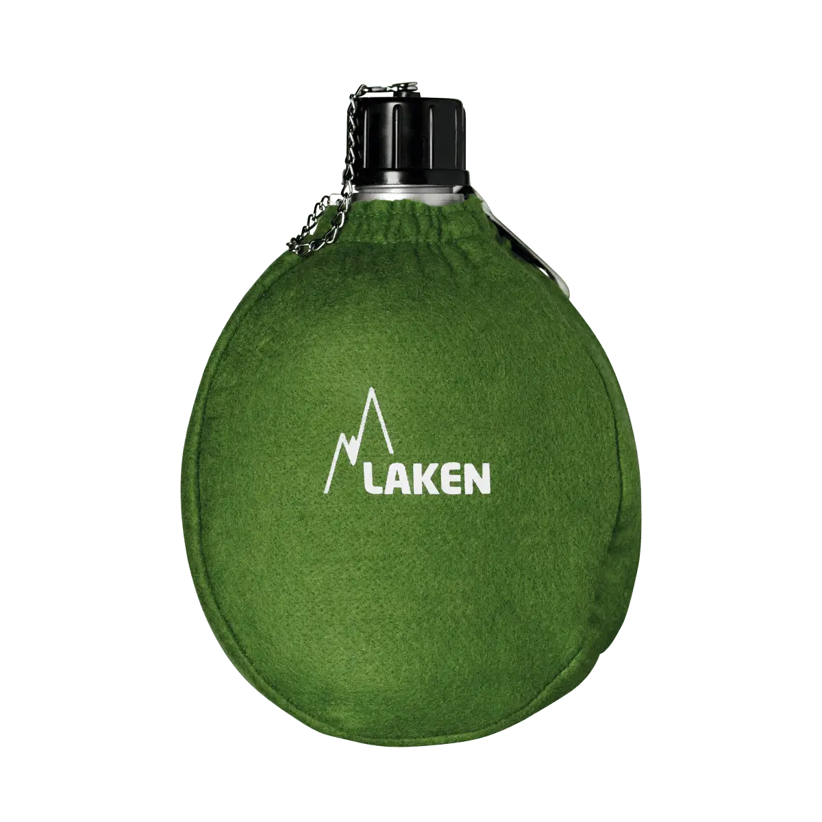 Cantimplora de aluminio de 1 litro con funda de fieltro verde