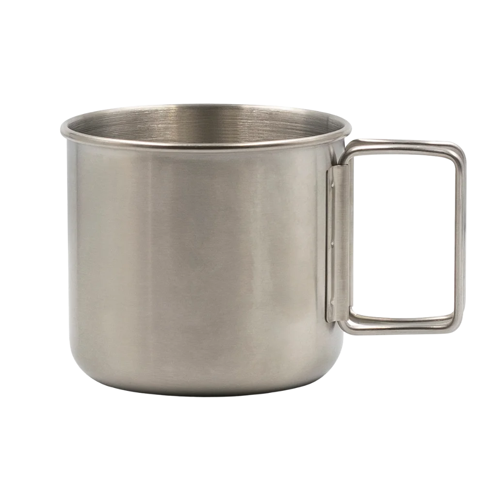 Taza de 400 mililitros de acero con asas plegables LAKEN