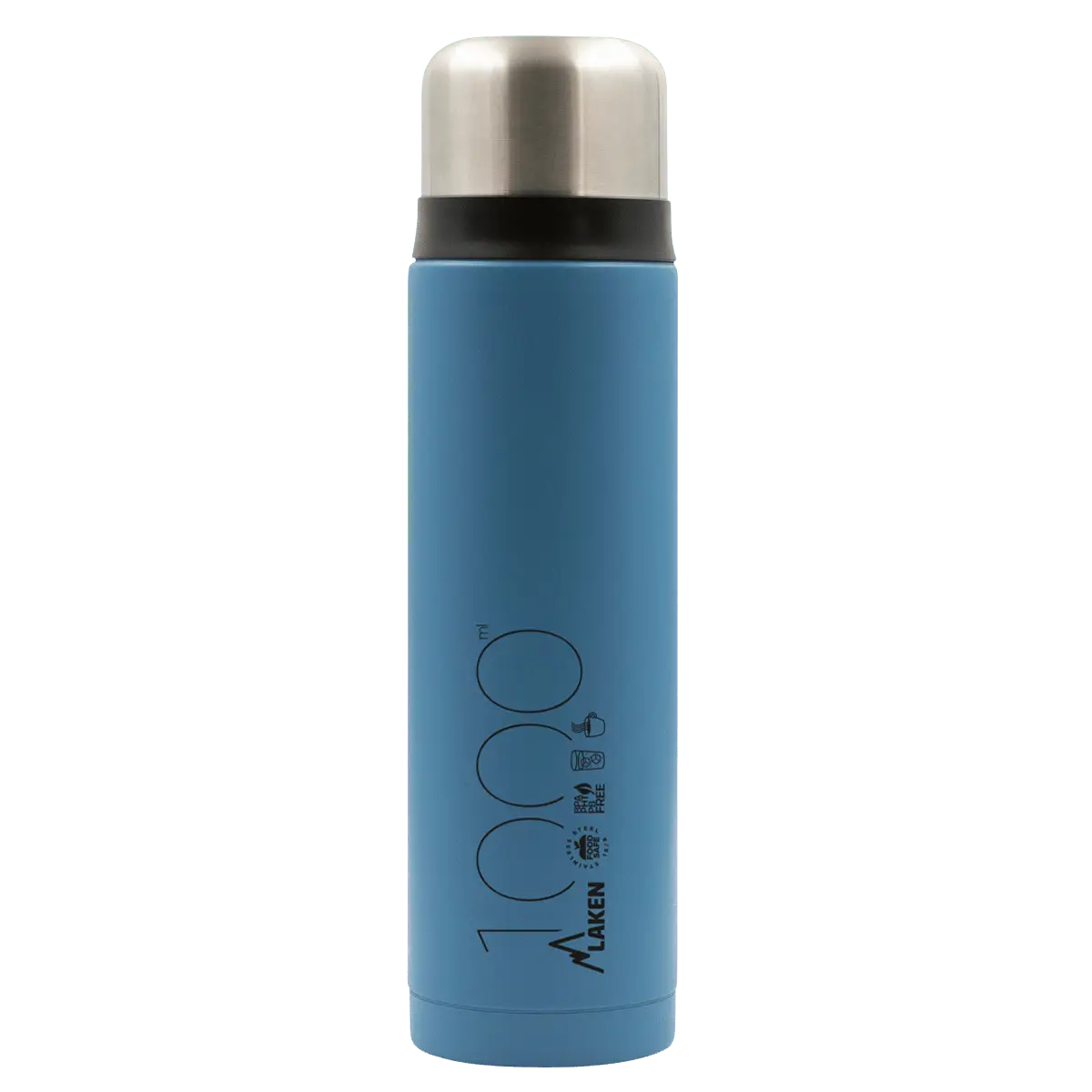 Termo para líquidos de acero de 1 litro azul