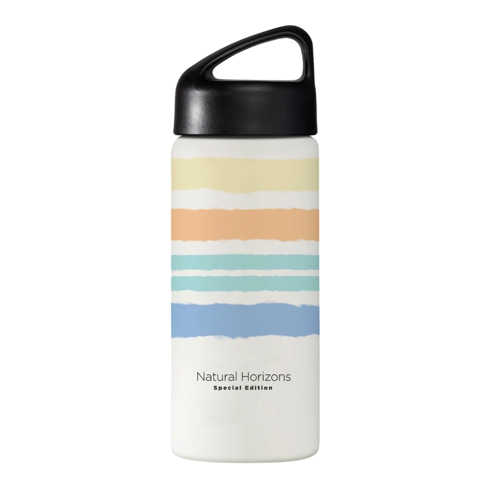 Cara trasera de la botella Natural Horizons de LAKEN de 0,5 litros