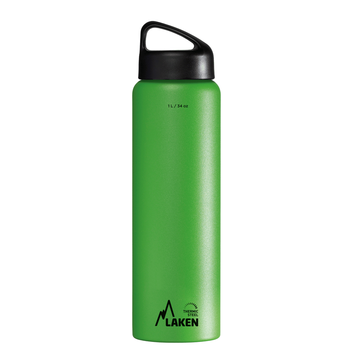 Botella térmica de acero verde de 1 litro con tapón CLASSIC