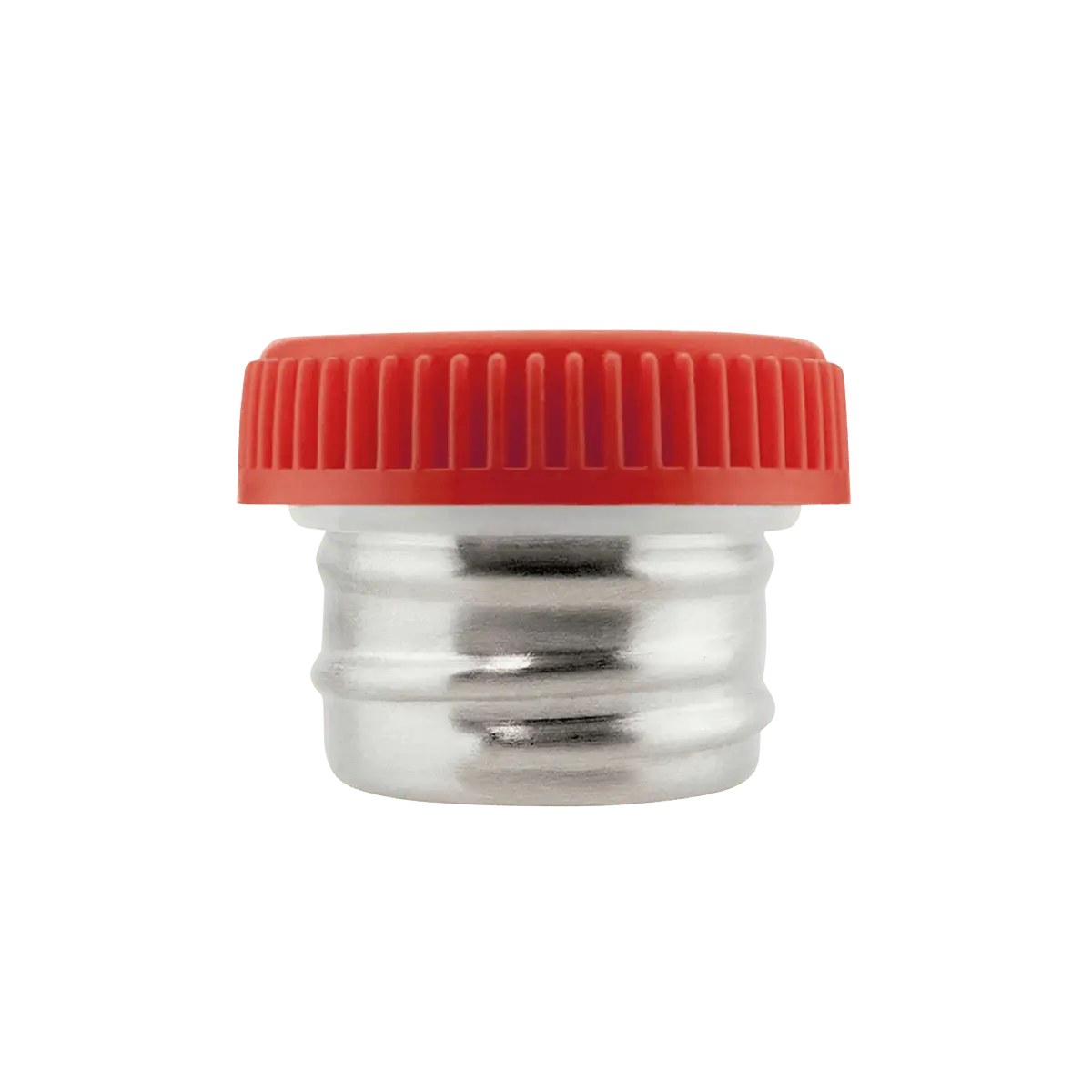 Tapón Plain rojo para botellas Basic Steel