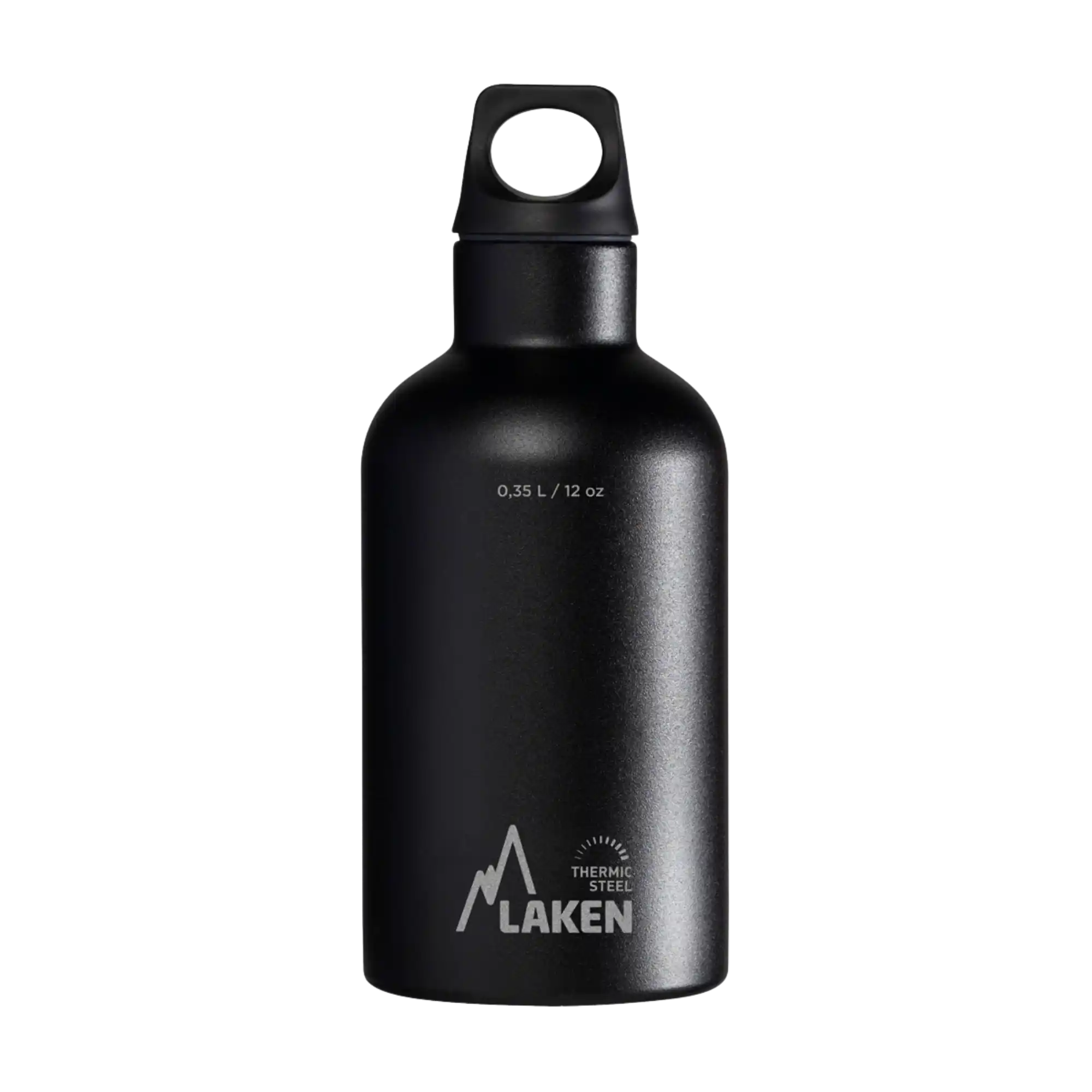 Botella térmica de acero negra de 0,35 litros con tapón FUTURA