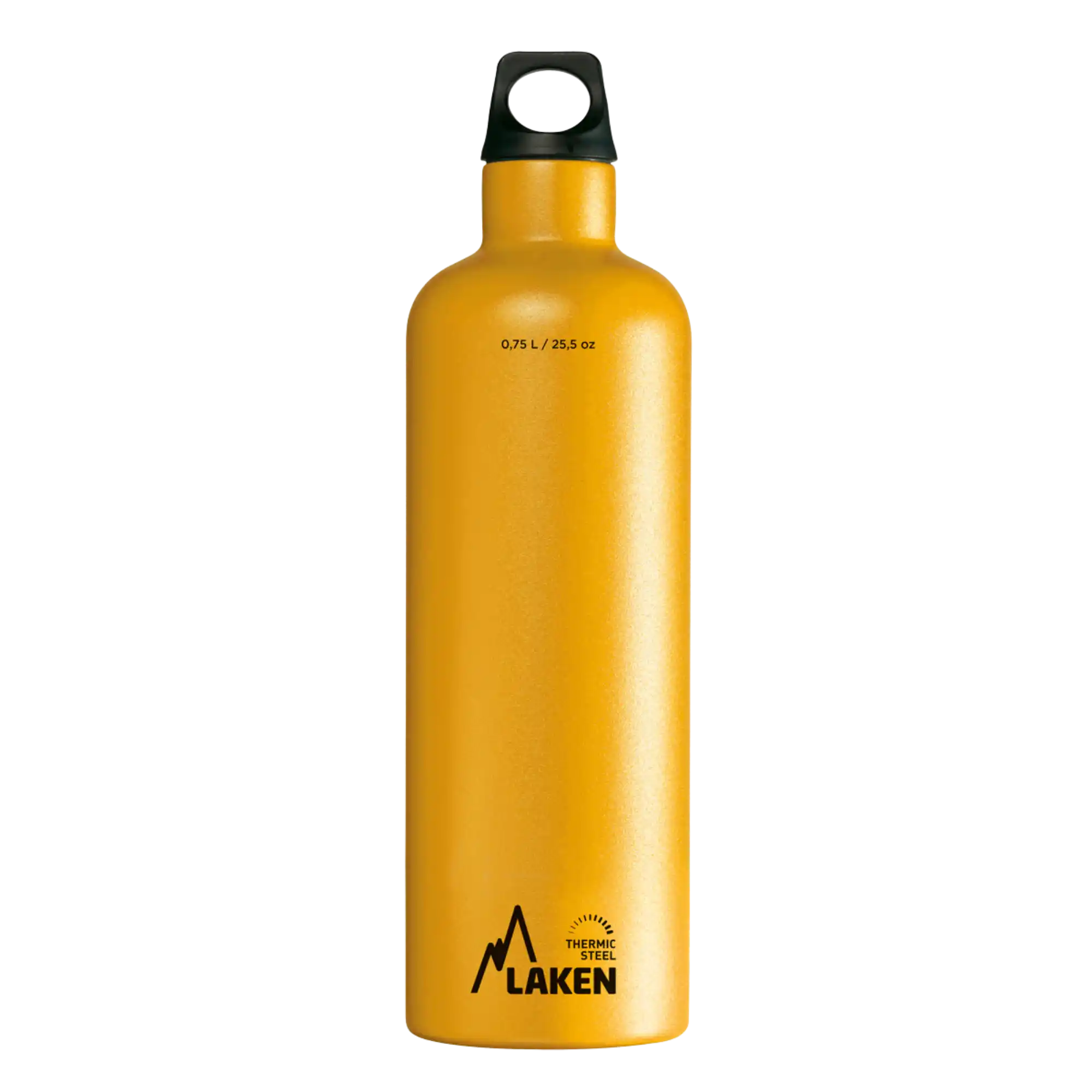 Botella térmica de acero amarilla de 0,75 litros con tapón FUTURA